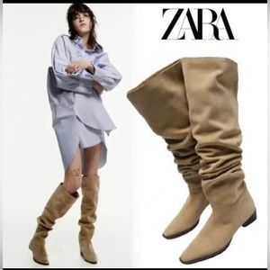 NEW! ZARA LEATHER BOOTS (7.5)